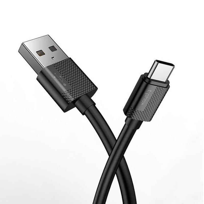 CABLE T-PHOX NETS TYPE-C BLACK 3A ; PVC ; 2M