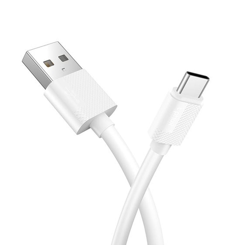 CABLE T-PHOX NETS TYPE-C WHITE 3A ; PVC ; 1,2M