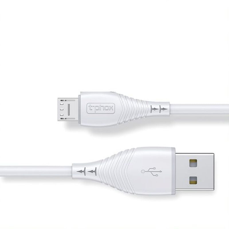 CABLE T-PHOX NATURE MICRO USB WHITE 1.2M 3A