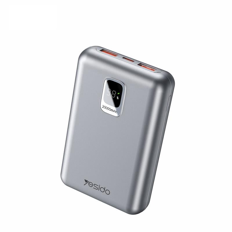 yesido Powerbank YP47 20 000 mAh 22.5W + PD 20W led silver