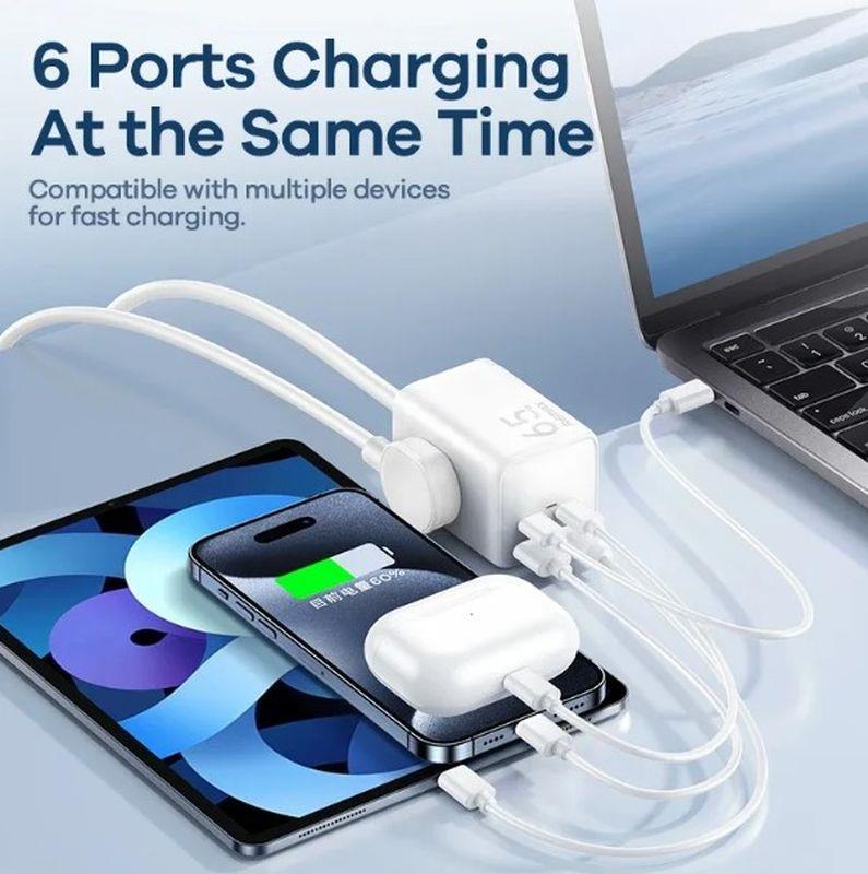 REMAX GAN POWER STRIP 65W RP-U157 2xUSB+2xUSB-C 1.5M WHITE