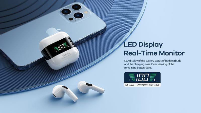 TWS BLUETOOTH HEADPHONES REMAX TWS-10+ WHITE