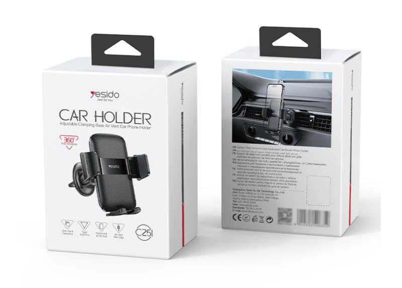 YESIDO CAR HOLDER C251 FOR VENT BLACK