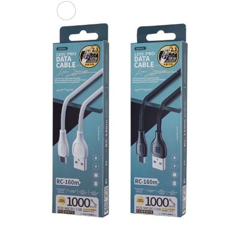 CABLE TYPE-C REMAX LESU PRO BLACK RC-160a 1M 2.1A