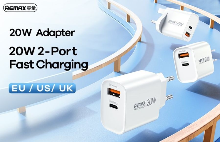 REMAX KIDDY SIERIES 20W WALL CHARGER RP-U120 USB/USB-C WHITE