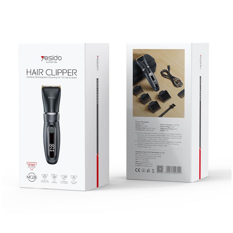 YESIDO HAIR CUTTER/SHAVING MG06 ( 5 LENGTHS) BLACK
