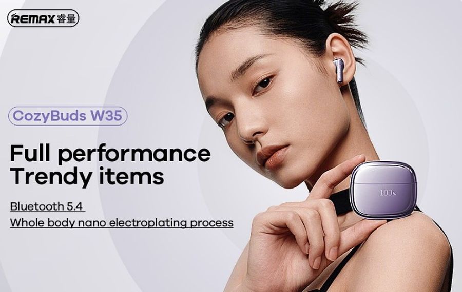 REMAX EARPHONES TWS W35 BLACK BT 5.4