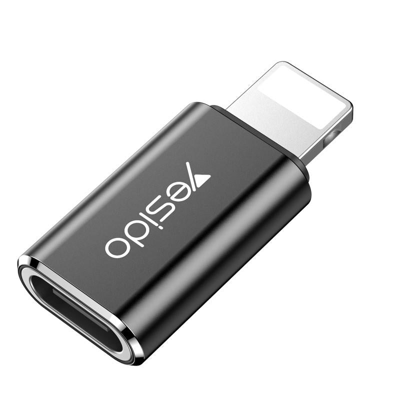 YESIDO ADAPTER OTG GS03 LIGHTNING MALE - TYPE-C FEMALE BLACK