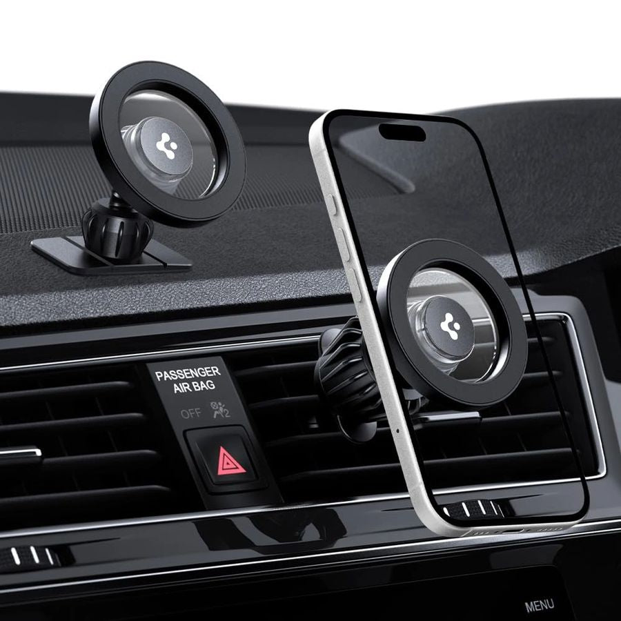 SPIGEN MFT13 MAGNETIC MAGSAFE DASHBOARD & VENT CAR MOUNT BLACK