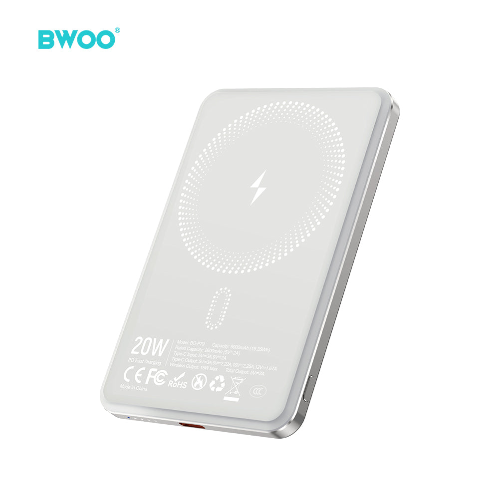 Chargeur BWOO Power Bank 5000mAh 20W magnétique ultra-slim P79
