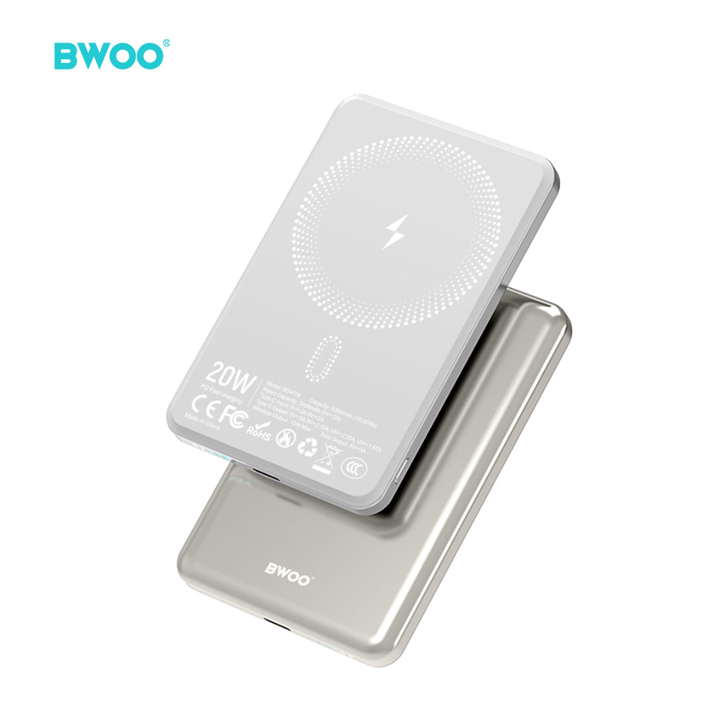 Chargeur BWOO Power Bank 5000mAh 20W magnétique ultra-slim P79
