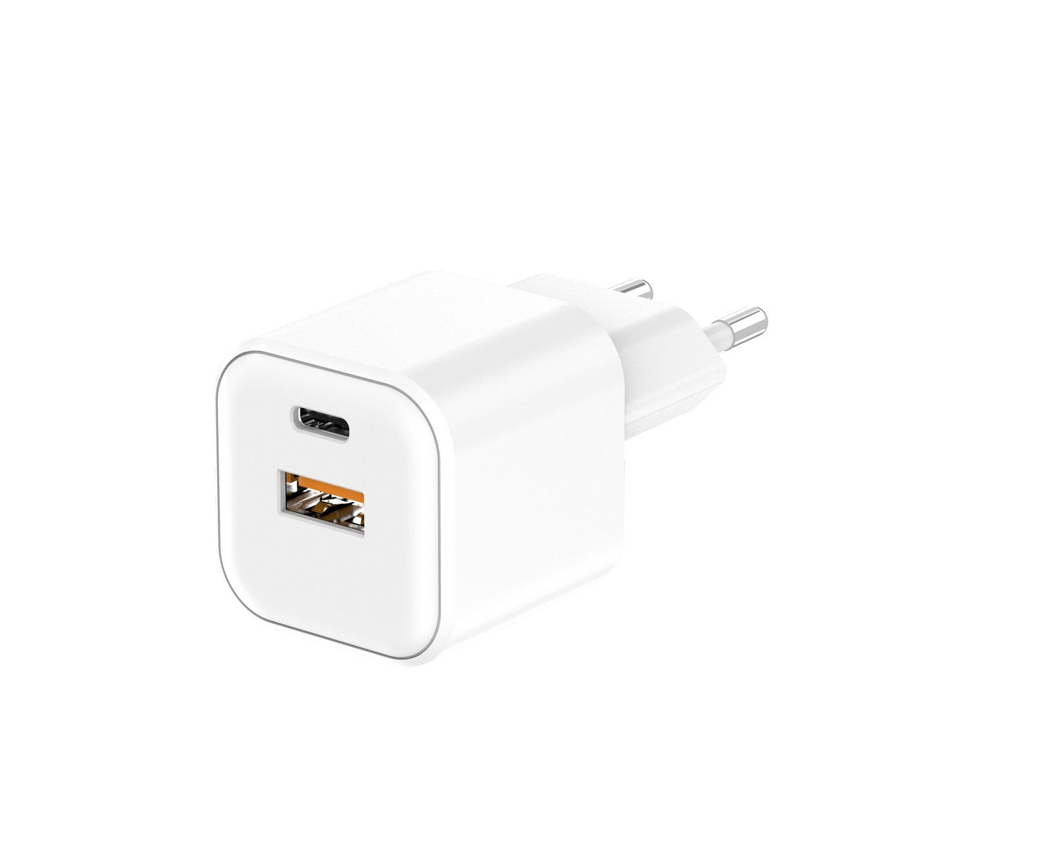 Setty wall charger USB-A + USB-C 20W LSGaN-AC-200 white