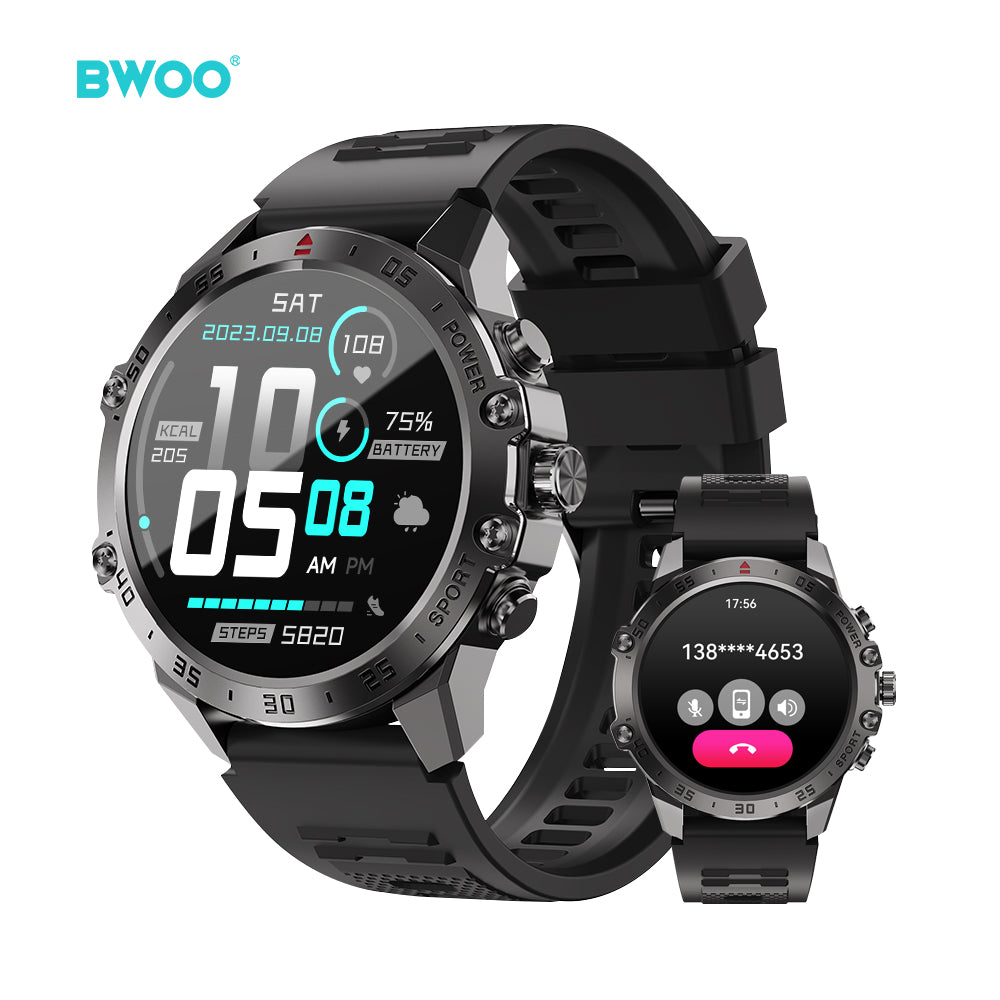 Montre connectée BWOO WA-08 1.43" AMOLED noir