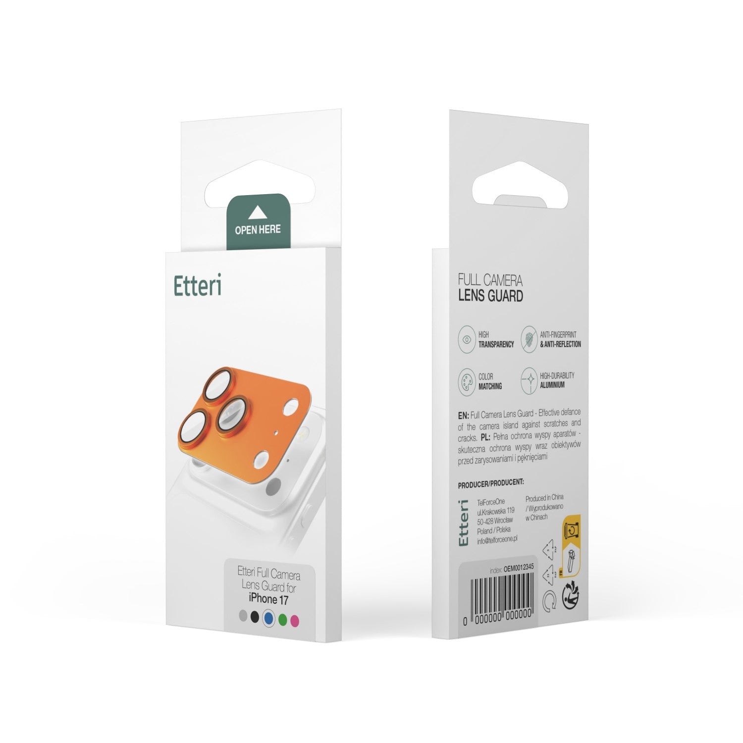 Verre trempé protection caméra iPhone 17 Pro argenté Etteri