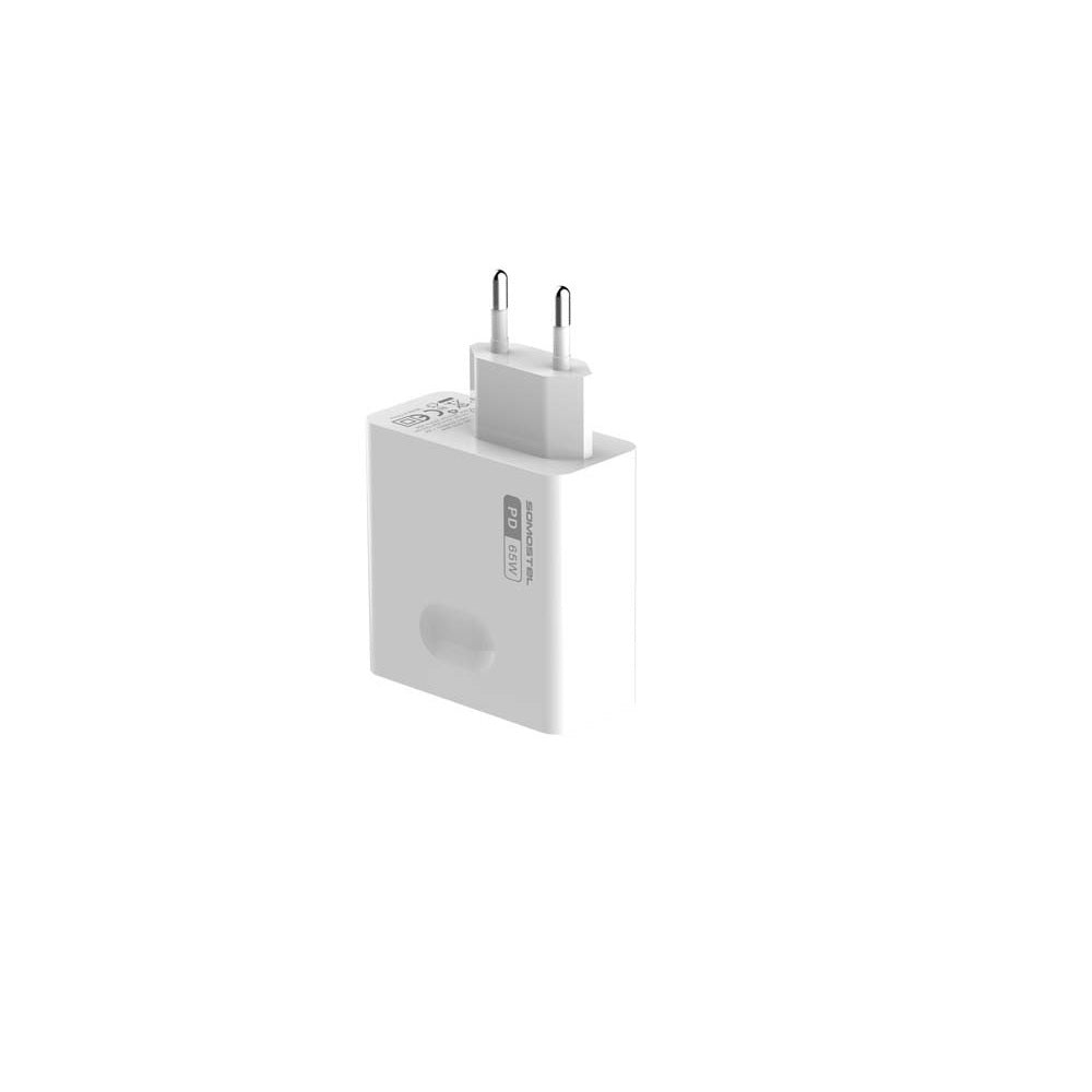 Ładowarka sieciowa Somostel SMS-Q15 Usb-C 65W + kabel Usb-c - Usb-c biała TTT