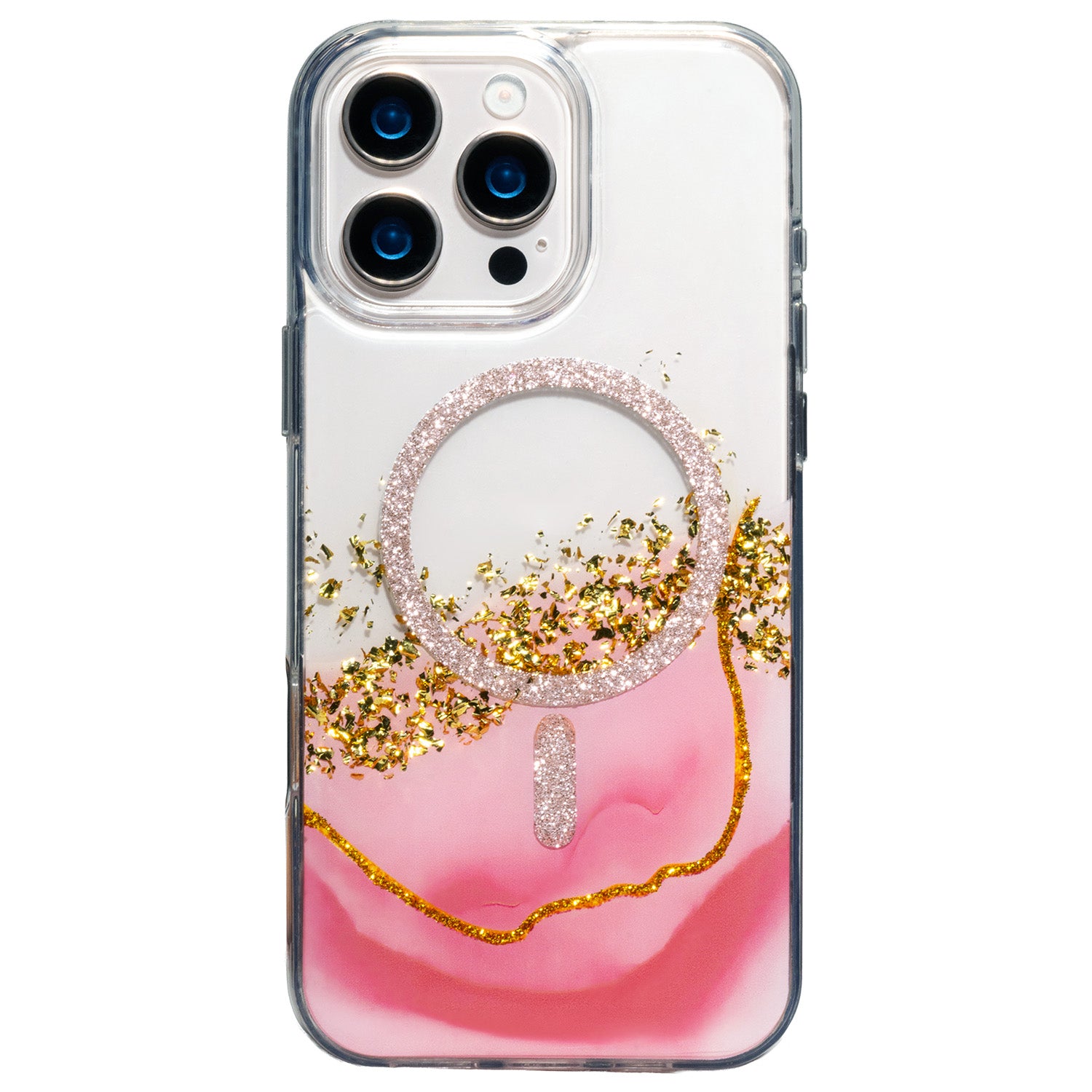 Coque Epoxy Mag iPhone 14 Pro rose — MagSafe