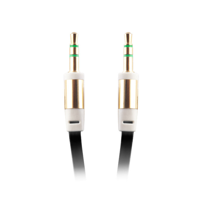 Câble audio jack 3,5mm - jack 3,5mm 1,0 m noir vrac