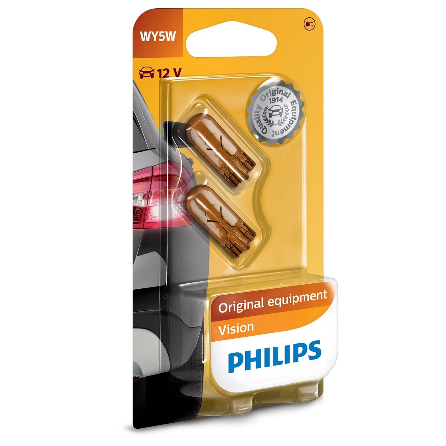 Philips Car Bulb WY5W 2pcs 12V 5W 12396NAB2