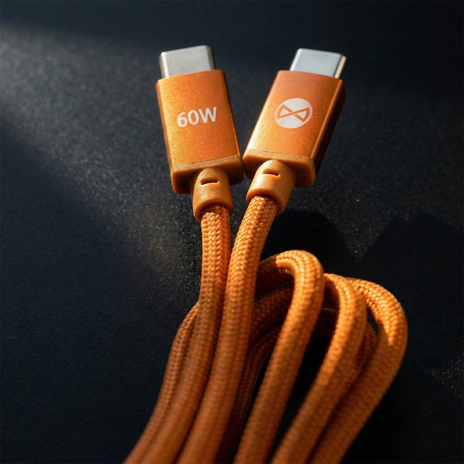 Câble USB-C Forever Saffron — 1,0 m, 60W, charge rapide