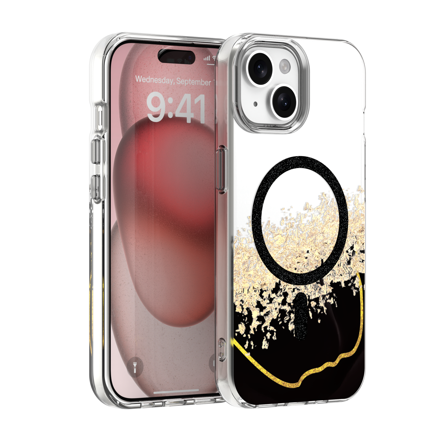 Coque Epoxy Mag pour iPhone 13/14 — Noir MagSafe