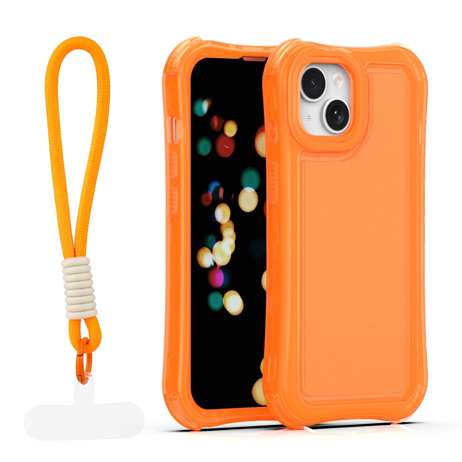 Coque SafePop avec sangle pour iPhone 13 6,1" orange