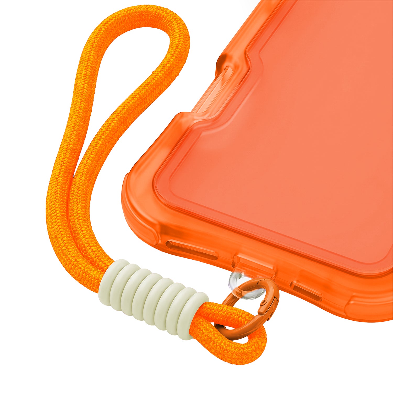 Coque SafePop avec lanière pour iPhone 16 6,1" orange