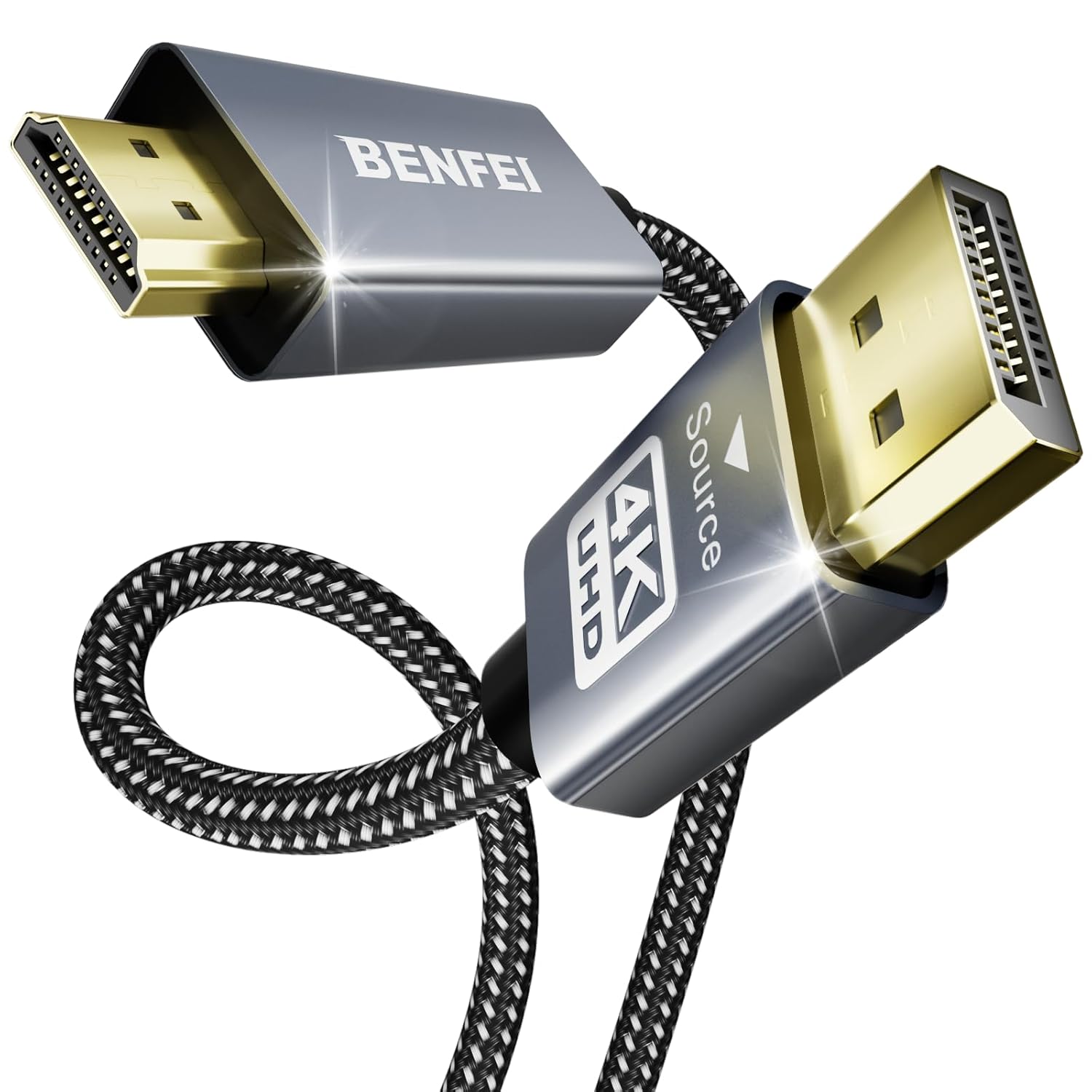 BENFEI cable DisplayPort 1.2 to HDMI 1.4 4K unidirectional 0,9 m gray
