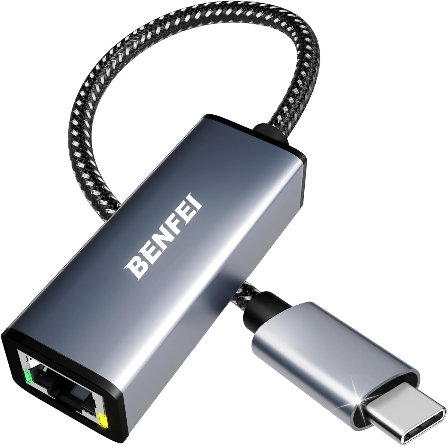 BENFEI adapter USB C to RJ45 gray