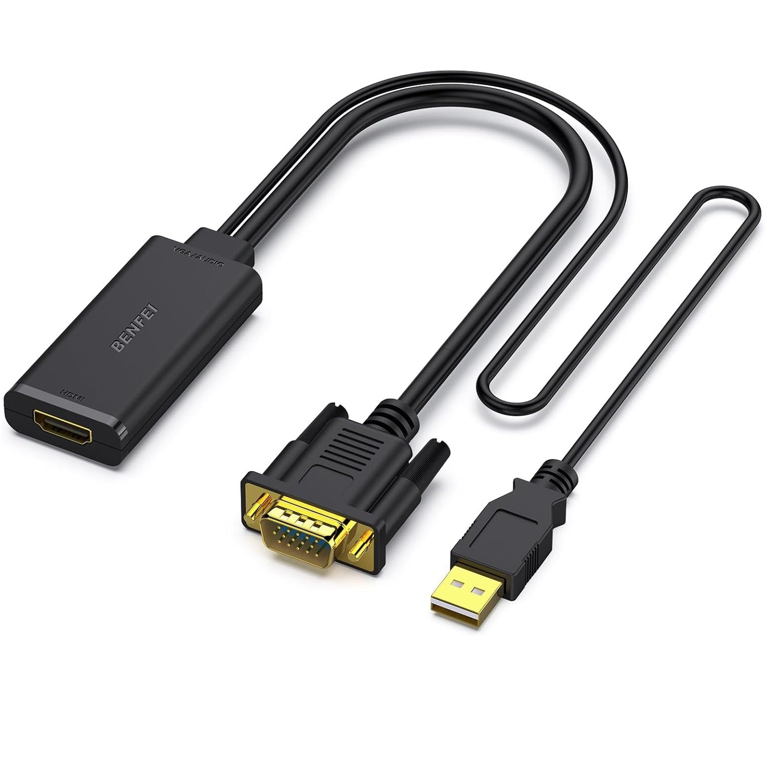 BENFEI adapter VGA to HDMI 1080P with audio black