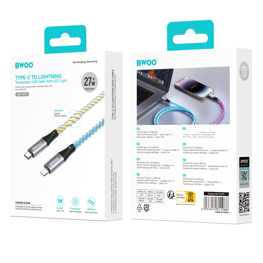 BWOO Cable USB-C - Lightning 1m 27W X279C-L