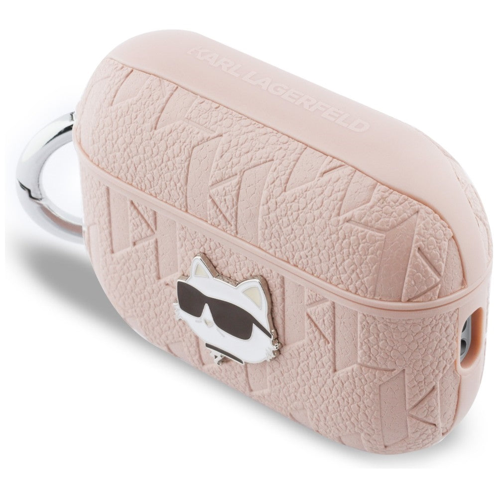 Karl Lagerfeld Monogram Choupette Head case for AirPods Pro 3 pink