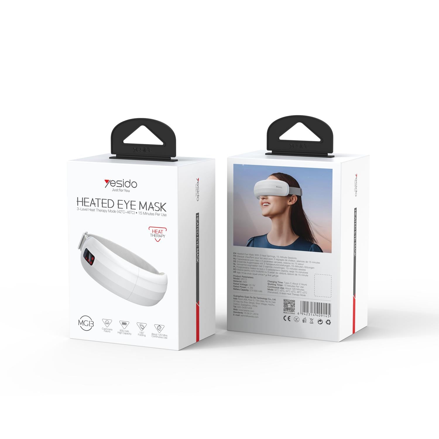 Yesido Functional Eye Massager MG13 white 600mAh 15-minute sessions