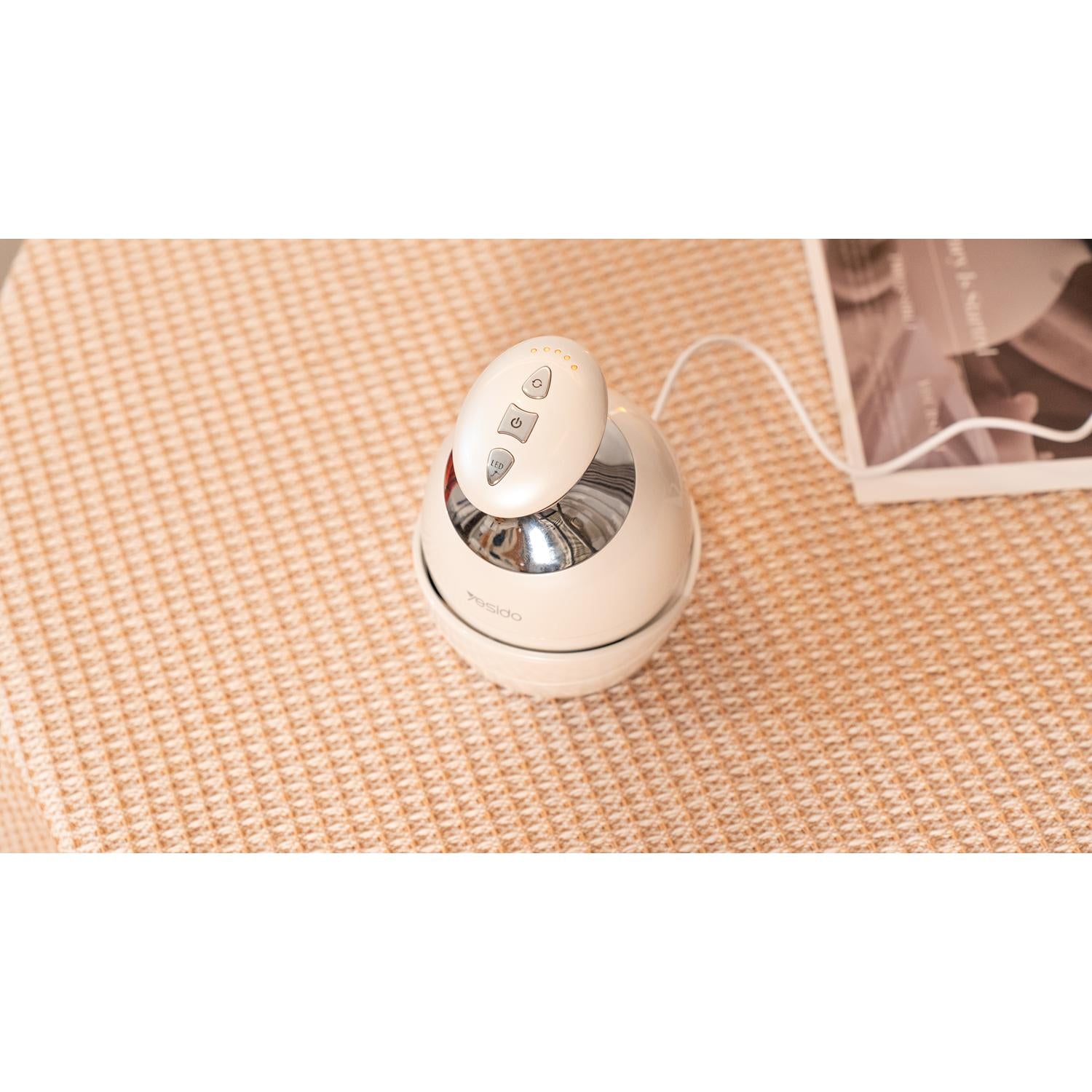 Yesido IPX7 Waterproof Head Massager MG12 white 1200mAh 15-minute sessions