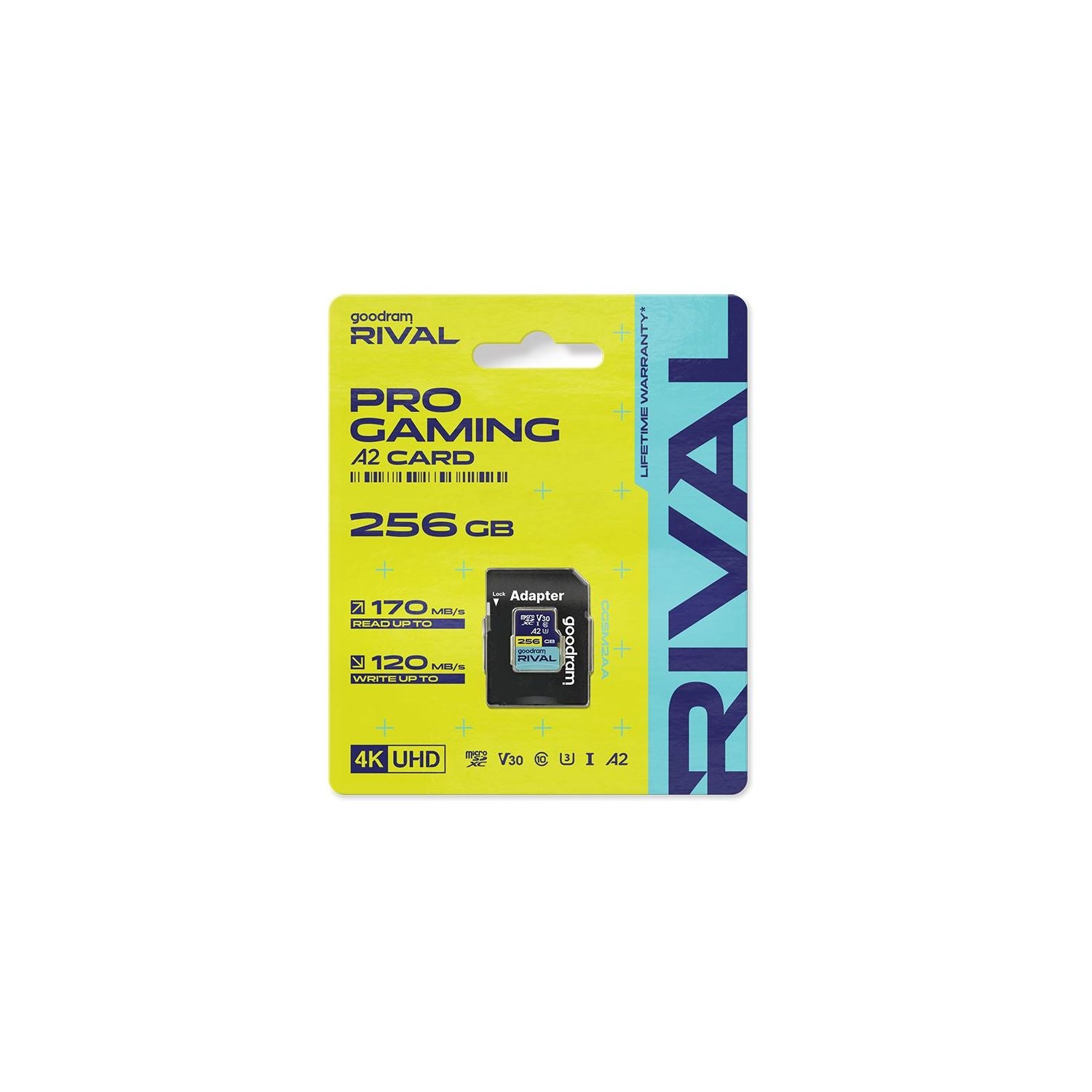 Goodram memory card Rival M2AA Micro SDXC 256GB UHS-I U3 A2 V30 170 / 120 MB/s