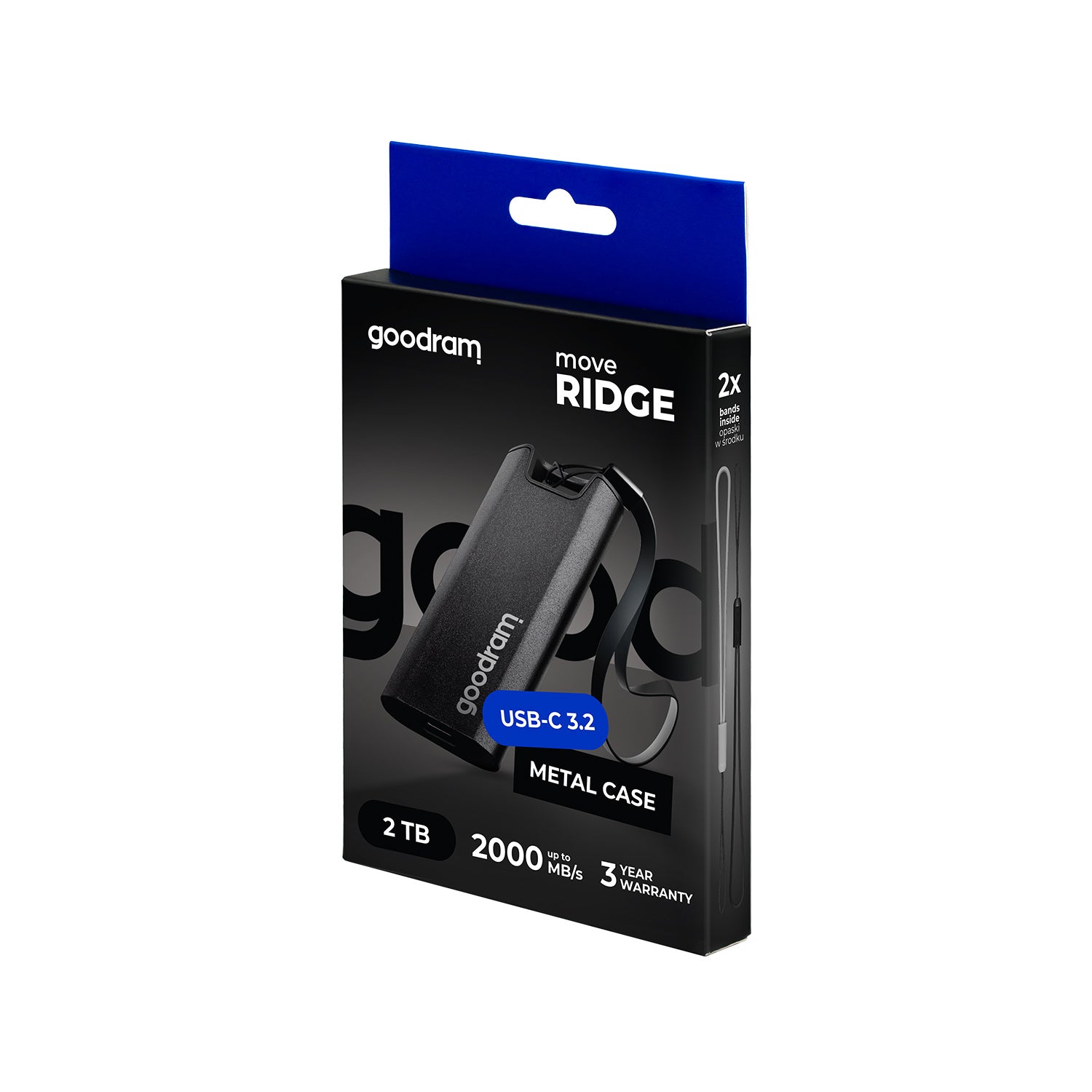 Goodram portable drive SSD MOVE RIDGE 2TB USB 3.2 Gen. 2 Type-C black