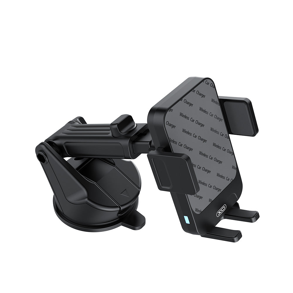 XO car holder WX043 with wireless inductive charger black 15W with suction cup