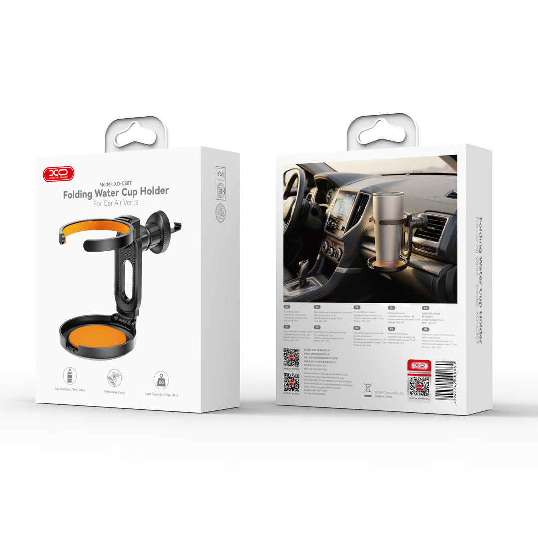 XO car holder C307 black for air outlet cup can bottle