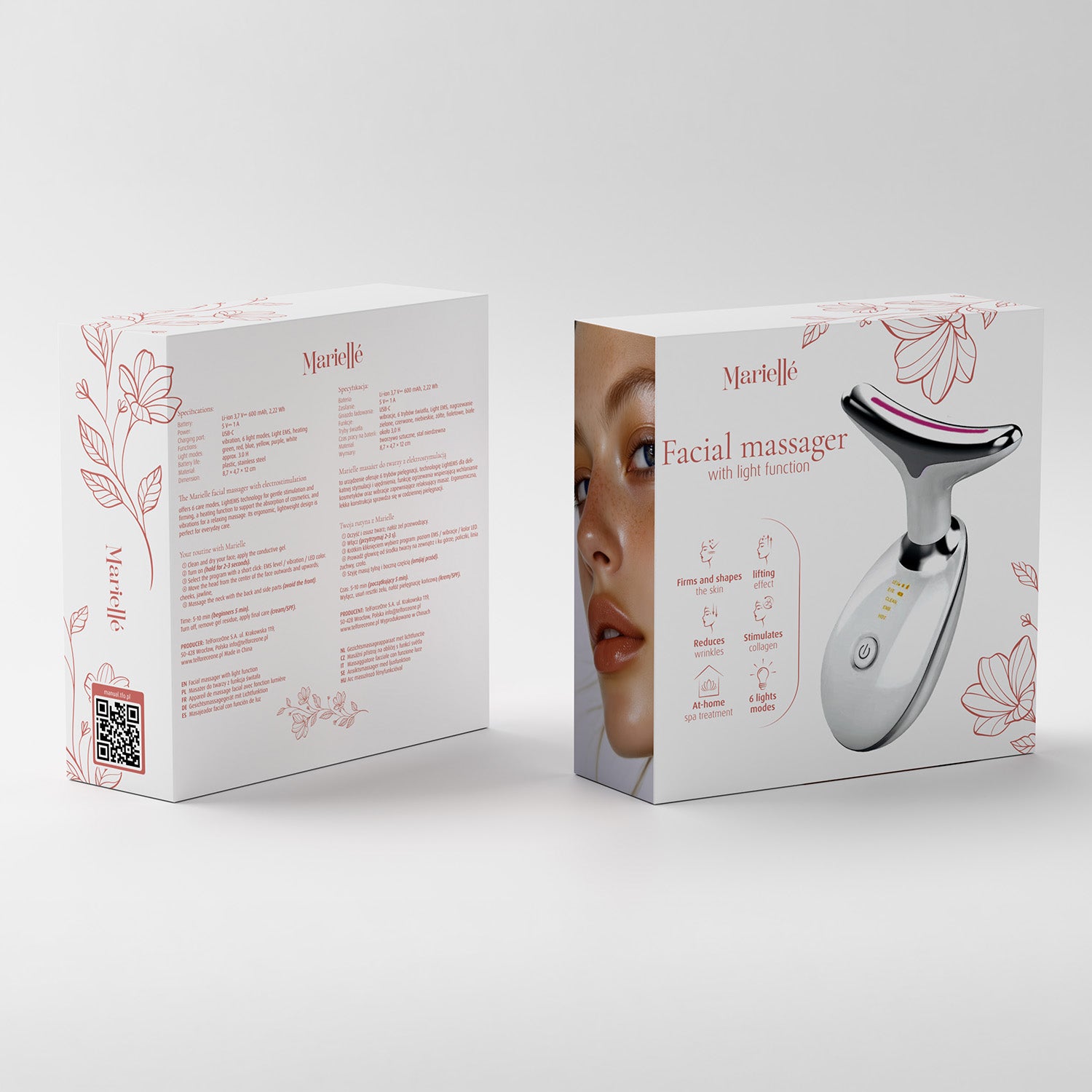Marielle lifting facial massager white MMTL