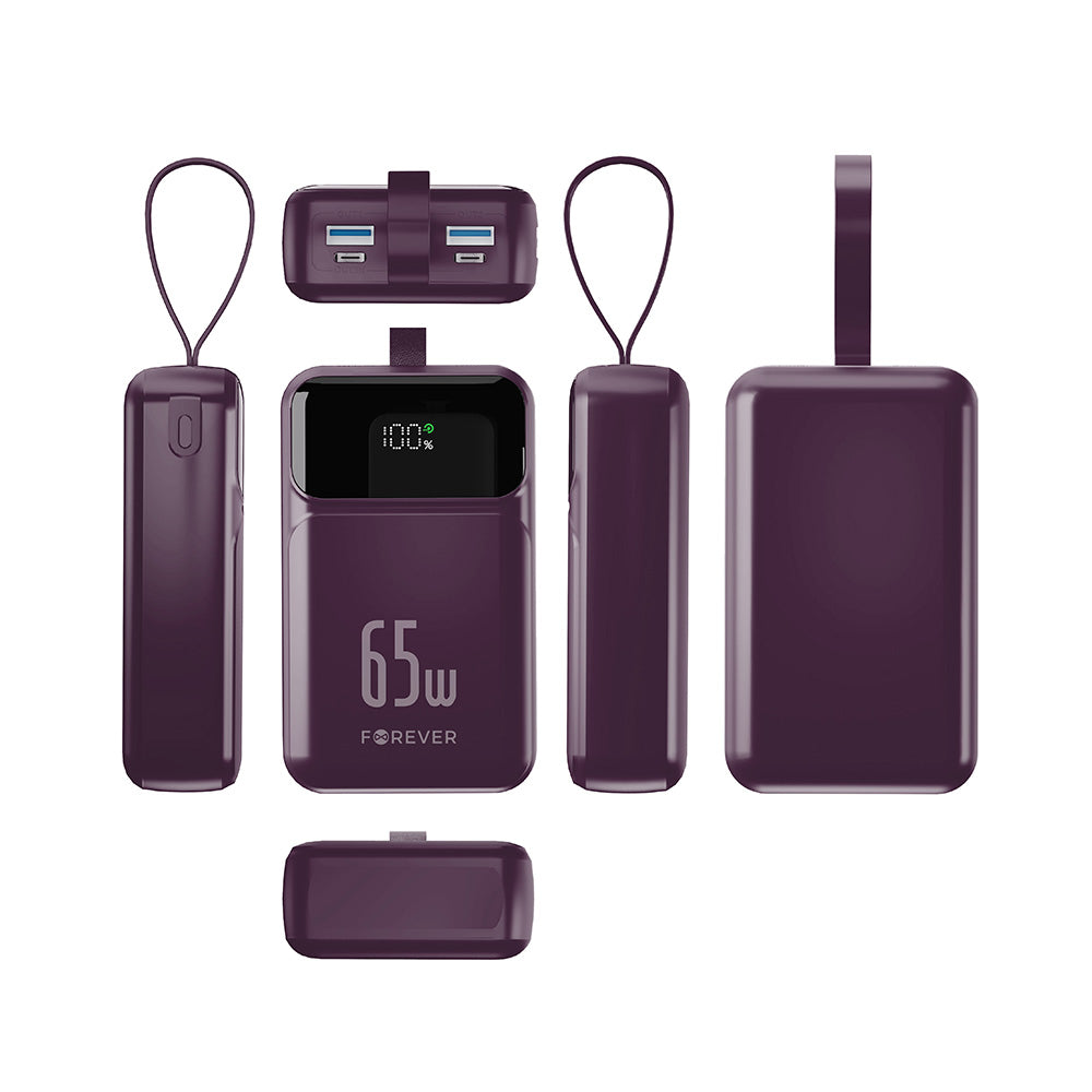 Forever power bank Vibe-TB65 PD QC 65W 20000 mAh dark cherry