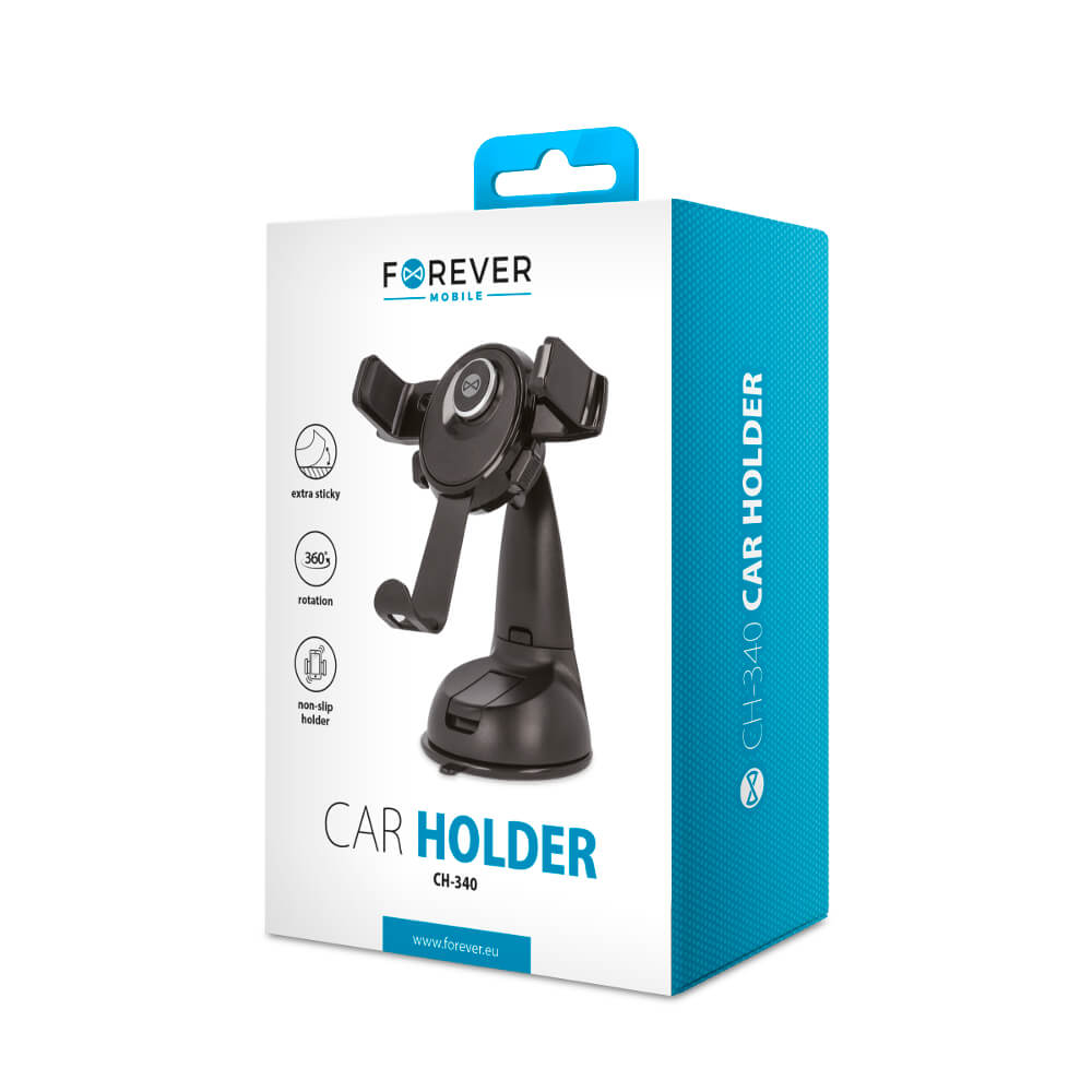 Support voiture Forever CH-340 pour pare-brise — ventouse automatique