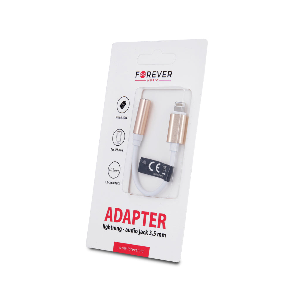 Forever adapter audio jack 3,5mm - Lightning gold