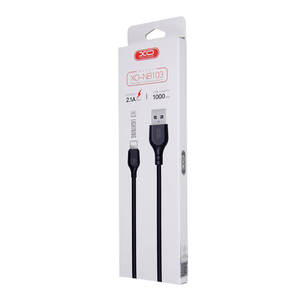 XO cable NB103 USB - Lightning 1,0 m 2,1A black