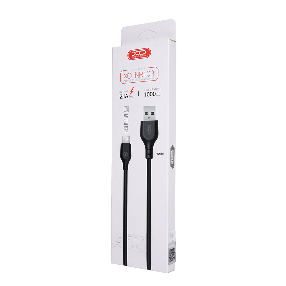 XO cable NB103 USB - microUSB 1,0 m 2,1A white