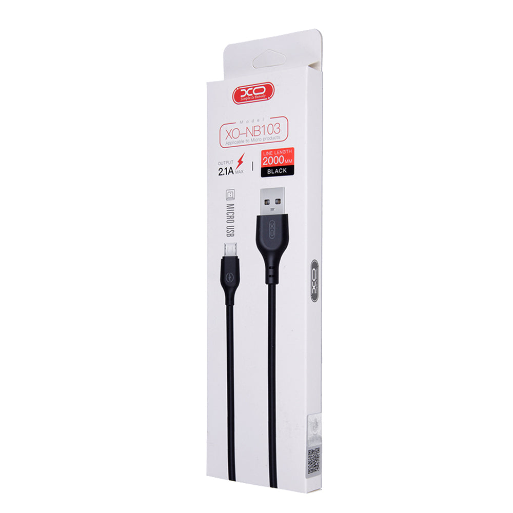 XO cable NB103 USB - microUSB 2,0 m 2,1A black