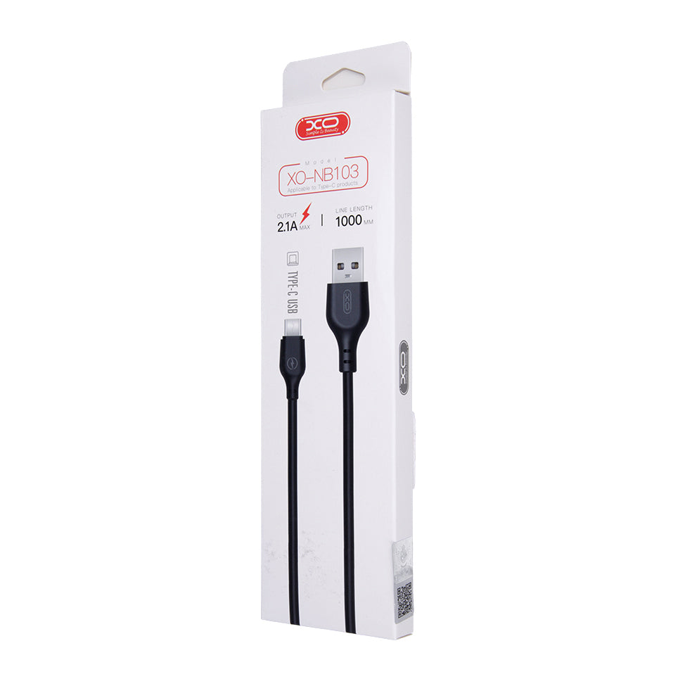 XO cable NB103 USB - USB-C 1,0 m 2,1A black