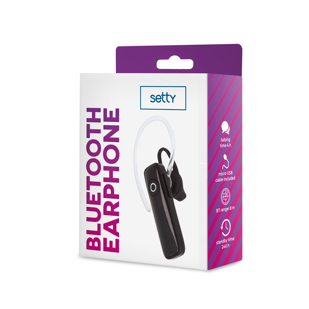 Écouteur Bluetooth Setty SBT-01 — Noir sans fil