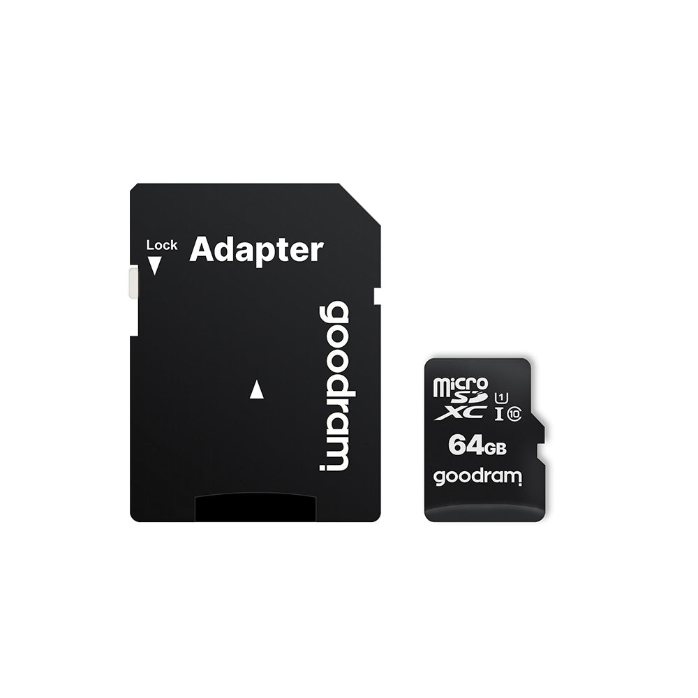 Carte mémoire GoodRam microSDXC 64GB classe 10 UHS-I + adaptateur