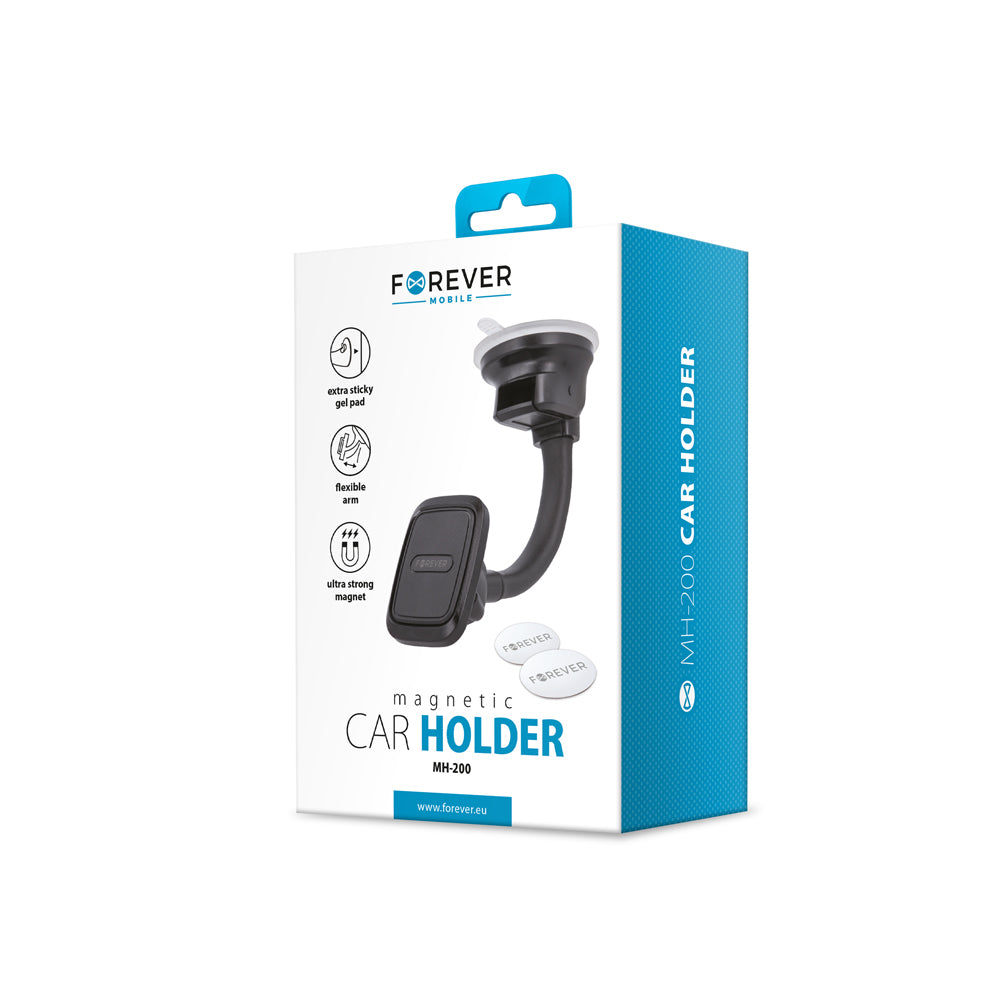 Support voiture magnétique Forever MH-200 noir — ventouse ajustable 360°