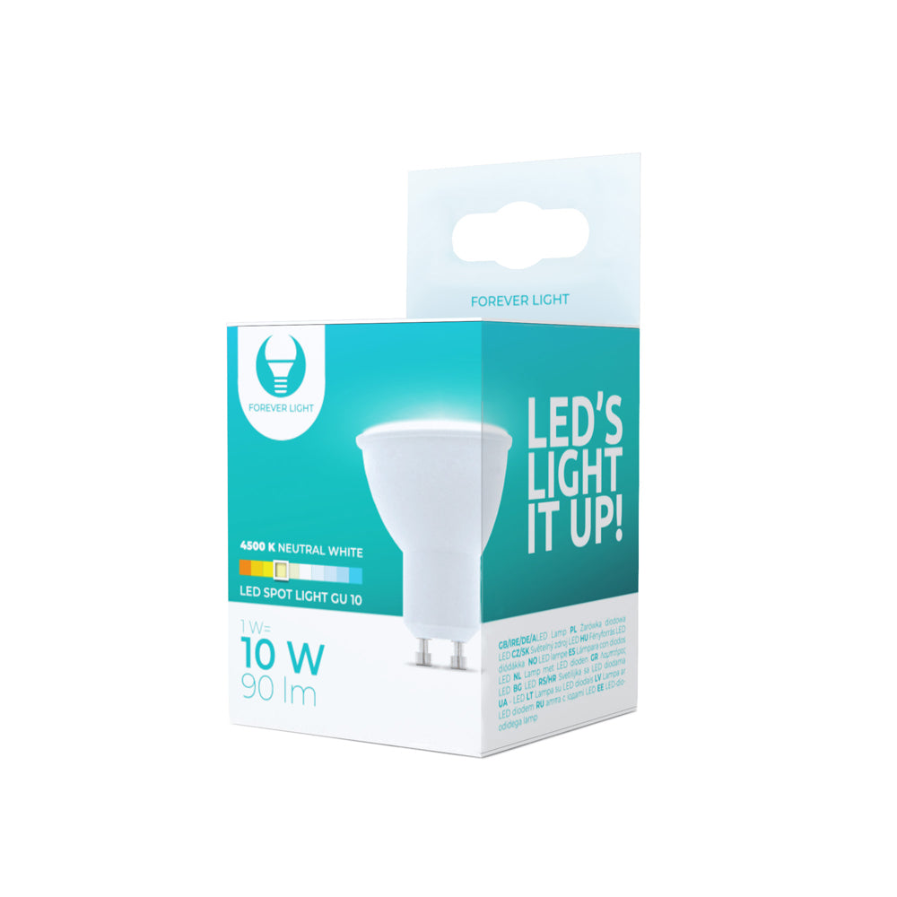 Ampoule LED GU10 1W 230V 4500K 90lm Forever Light