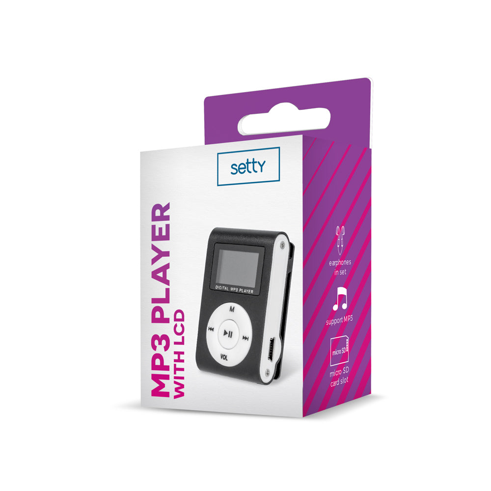 Lecteur MP3 Setty avec écran LCD — Écouteurs inclus noir